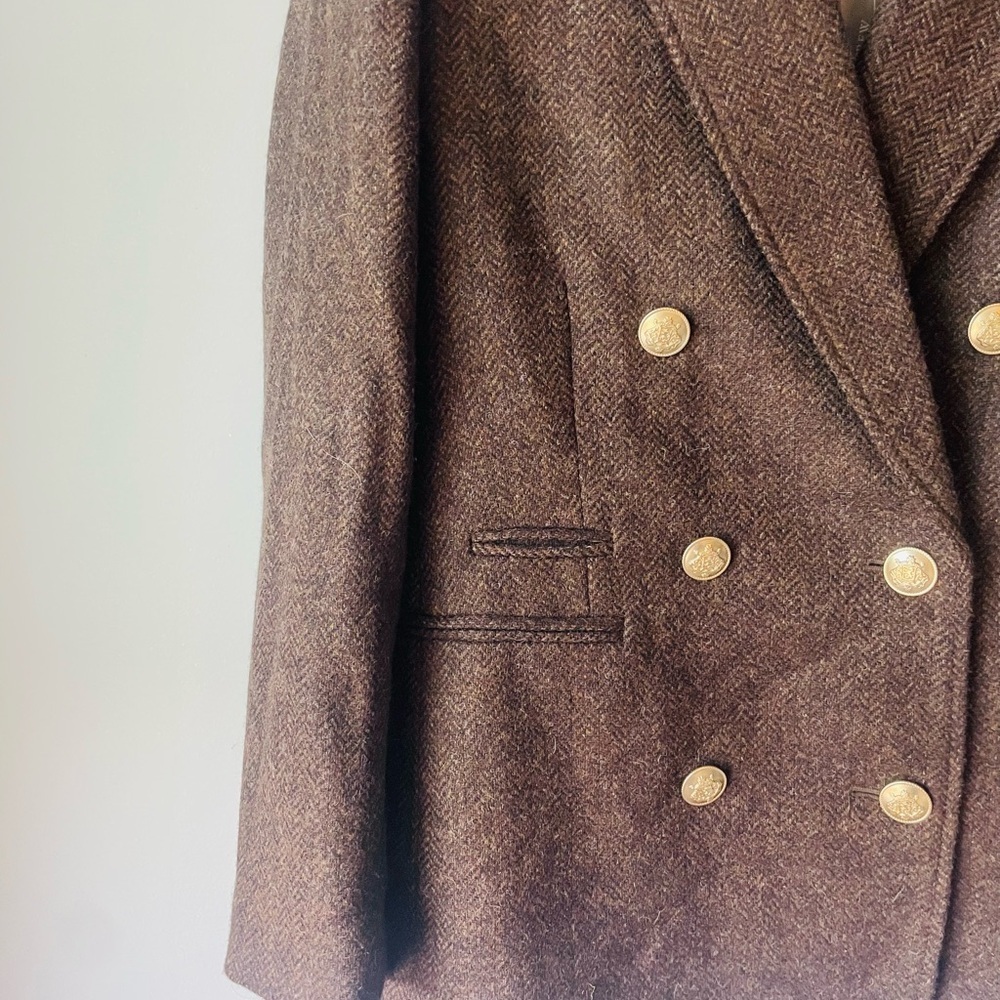 J. Crew Bristol Blazer Chocolate Herringbone NWT - Picture 3 of 12